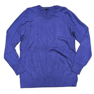 GAP Luxe Angora Blend Purple Knit Sweater Top Buttons Shoulder Womens XL